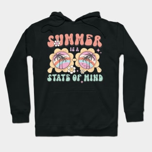 Summer State of Mind, Cute Retro Vibe Vacation Hoodie